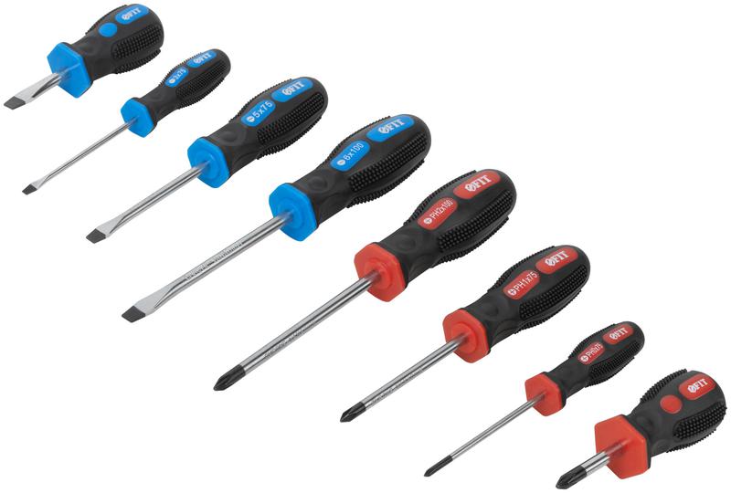  Набор отверток "Универсал" Профи CrV сталь прорезинен. ручки пластик. кейс 8шт FIT 56042 фото в каталоге от BTSprom.by