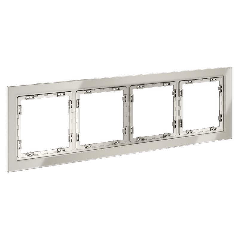  Рамка 4-м S70 стеклян. кашемир Voltum VLS110403 фото в каталоге от BTSprom.by