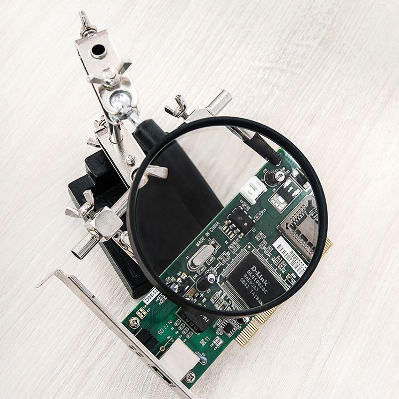  Держатель "третья рука" с лупой х3 d60 мм (ZD-10H) REXANT 12-0254 фото в каталоге от BTSprom.by