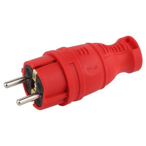 вилка прямая v8-red-ip44 16а ip44 з/з каучук красн. эра б0044547 от BTSprom.by