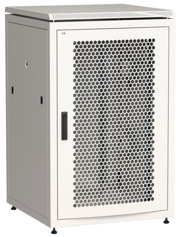 шкаф сетевой linea n 18u 800х800мм перфорир. передн. дверь; задн. метал. сер. itk ln35-18u88-pm от BTSprom.by
