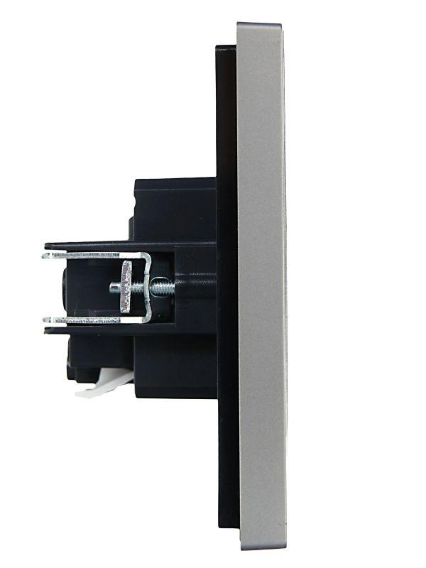  Розетка СП FORTE&PIANO FP514 16А с заземл. без защ. шторок безвинт. крепл. сталь IEK FP-R11-16-1-K46 фото в каталоге от BTSprom.by