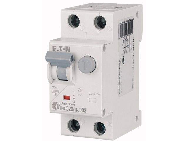 дифф. авт. выкл. eaton hnb-c20/1n/003, 1p+n, 20a, тип c, 6кa, 30мa, тип аc, 2m 195128 от BTSprom.by