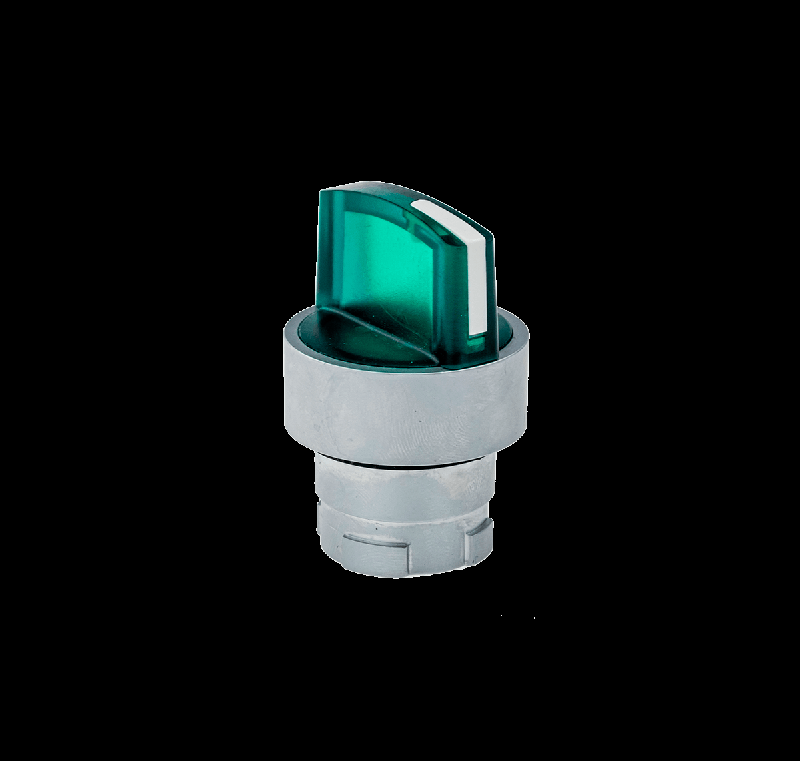 головка переключателя прозрачная 2 полож. фикс. мет. mtb2-bk23 зел. овен 43256 от BTSprom.by