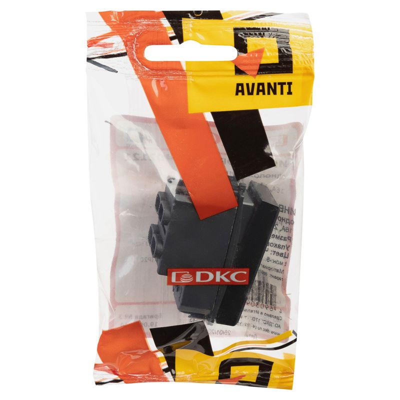  Инвертор модульный 1-кл. 1мод. Avanti "Черный квадрат" 16А черн. DKC 4402121 фото в каталоге от BTSprom.by