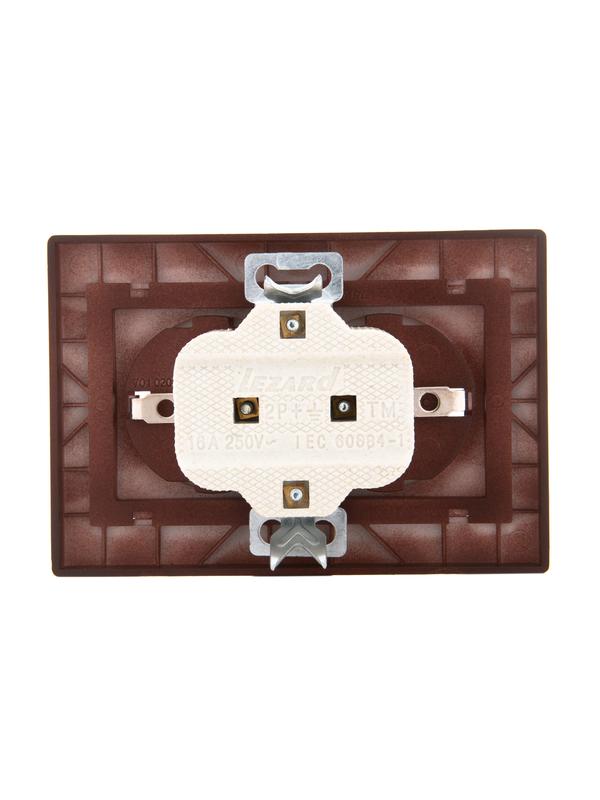  Розетка 2-м СП Mira 16А IP20 с заземл. керамика вишня LEZARD 701-0601-127 фото в каталоге от BTSprom.by