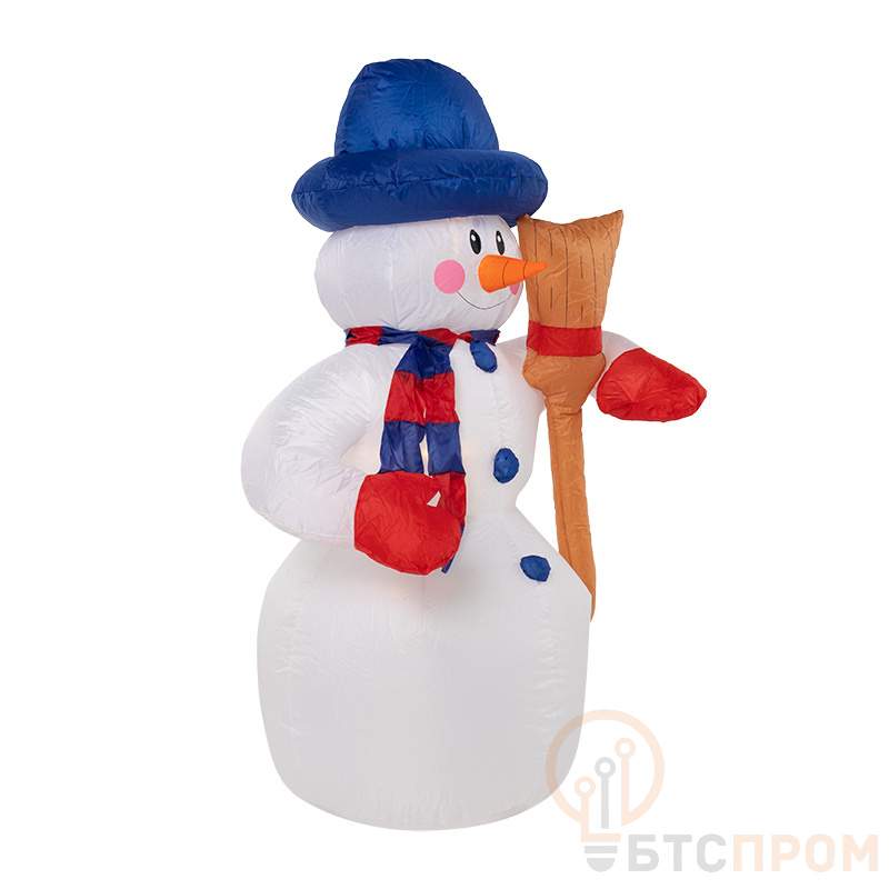  Снеговик с метлой, размер 120 см, внутренняя подсветка 3 LED фото в каталоге от BTSprom.by