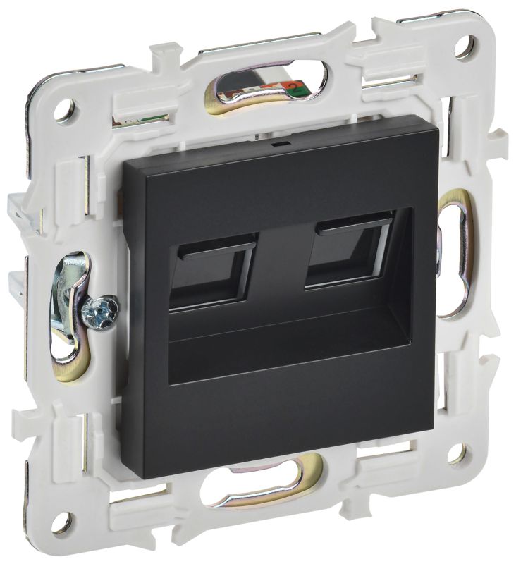 розетка компьютерная двойн. rj45 кат.6 skandy sk-k04bl черн. iek sk-k20-2-k02 от BTSprom.by