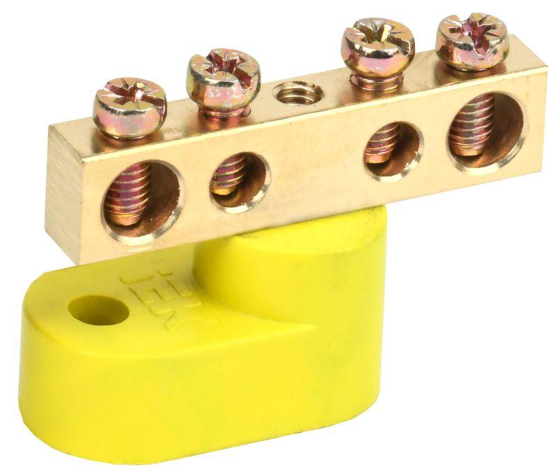 шина pe "земля" шни-6х9-4-у1-ж на одном угловом изоляторе iek ynn10-69-4c1-k05 от BTSprom.by шина pe "земля" шни-6х9-4-у1-ж на одном угловом изоляторе iek ynn10-69-4c1-k05 от BTSprom.by