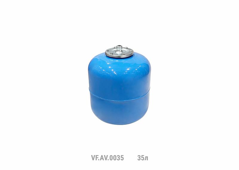 гидроаккумулятор вертикальный av 35л (20шт/пал) син. valfex vf.av.0035 от BTSprom.by