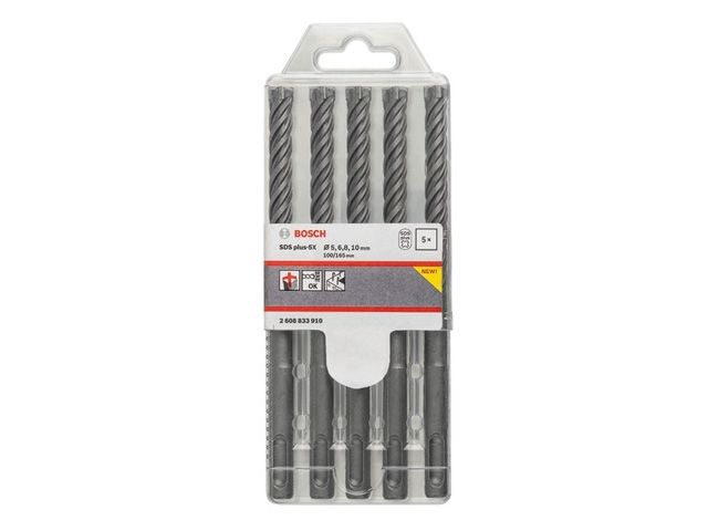 набор сверл sds+ bosch 5x 5 шт. 6-10 мм (набор 6/6/8/8/10мм) 2608833911 от BTSprom.by
