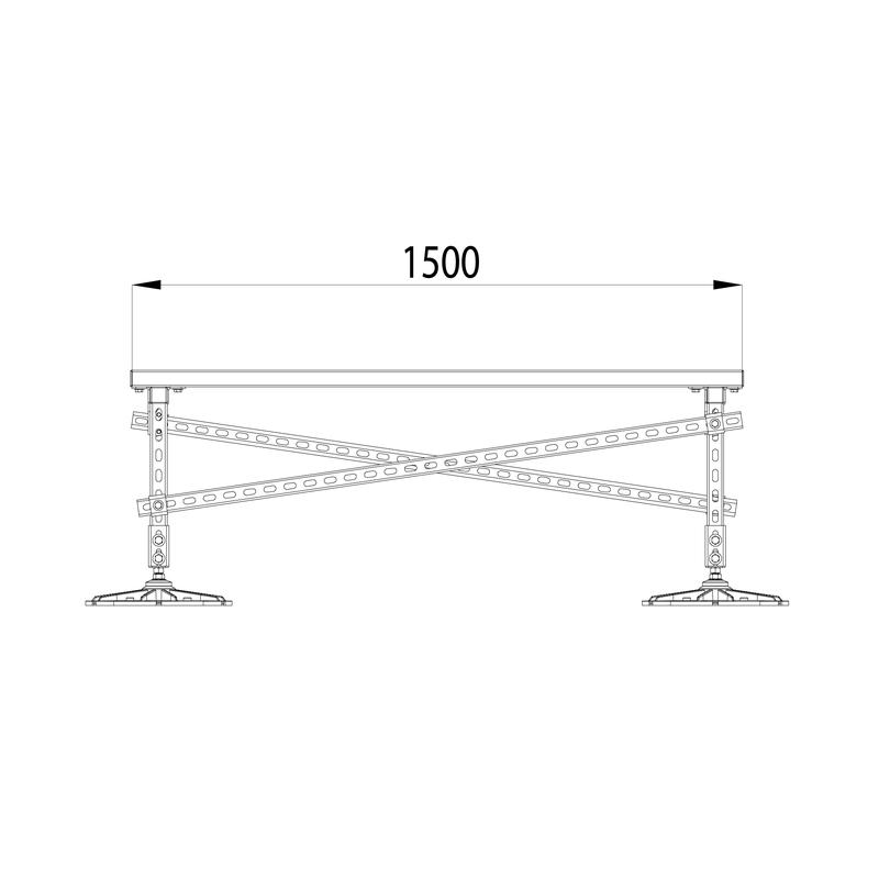  Конструкция опорная для установки оборудования TECHNORAPTOR FOOT 1500х1500 тип 1 HD КМ TR0231 фото в каталоге от BTSprom.by