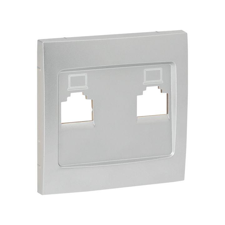 панель лицевая валенсия для розетки 2-м rj-45 сталь proxima ekf esk02-l-035-30 от BTSprom.by