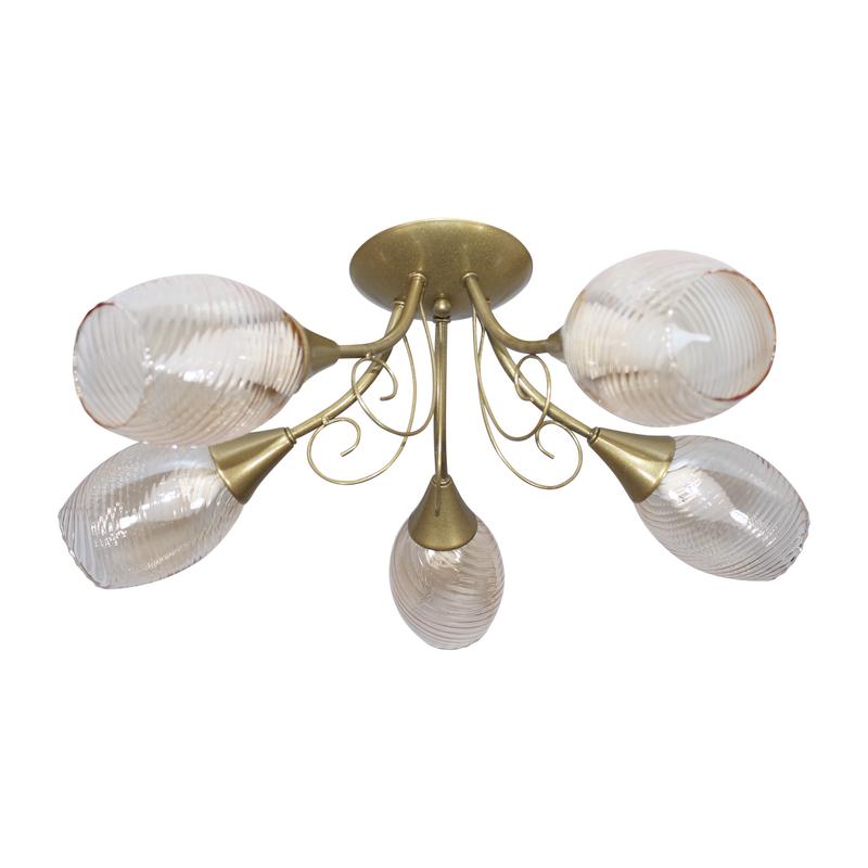 светильник "веста" 151 (плафон 8264) нпб 01-5х60-119 e14 (им) зол. элетех 1005405460 от BTSprom.by