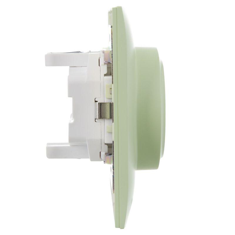  Розетка 2-м SKANDY 16А с заземл. защ. шторки в сборе SK-R07G мятный IEK SK-R24-16-K06-F фото в каталоге от BTSprom.by