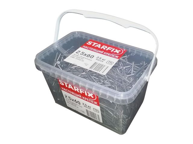 гвозди строительные 4.0х120 мм гост 4028-63 (2.5 кг в пласт. ведре) starfix smb1-66008-25 от BTSprom.by