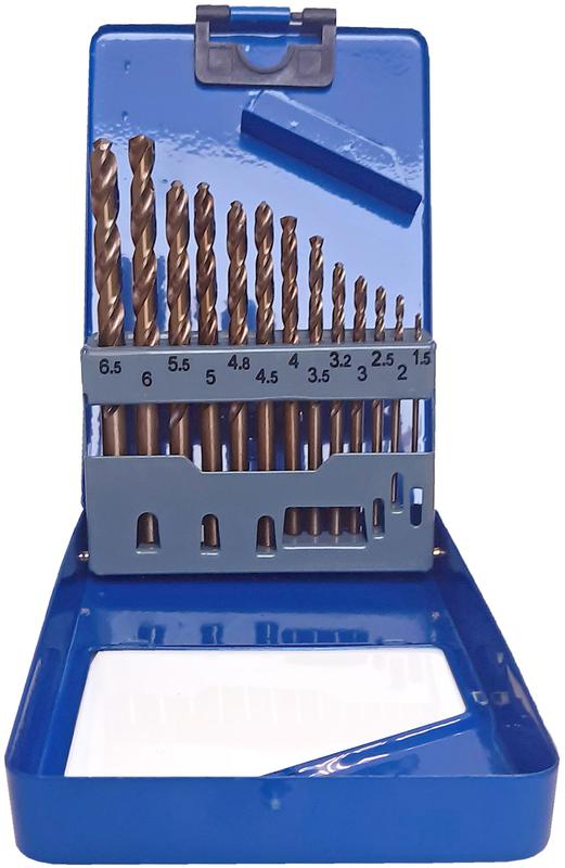  Набор сверл по металлу Profi 1.5-6.5мм (через 0.5мм + 32мм; 48мм) с кобальтом 5проц. в метал. коробке (13шт) Cutop 48-601 фото в каталоге от BTSprom.by