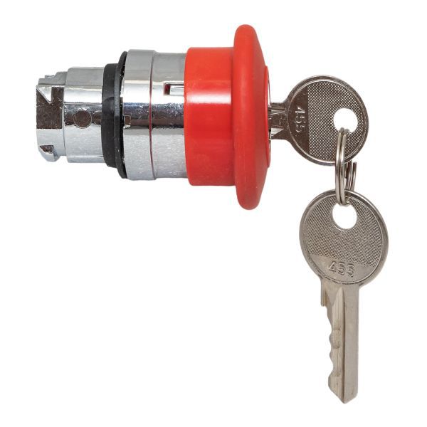  Механизм кнопки исполнительный XB4 "Грибок" поворотн. с фиксацией с замком красн. PROxima EKF XB4BA1F-R фото в каталоге от BTSprom.by