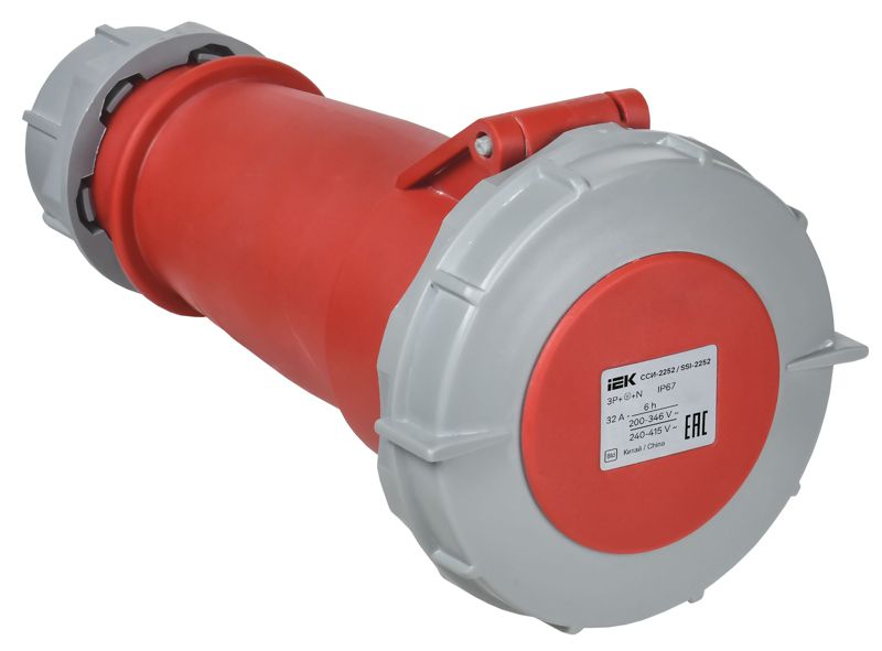 розетка переносная сси-2252 32а 5п 3p+pe+n 6ч 380в ip67 iek psr22-032-5-0-67 от BTSprom.by