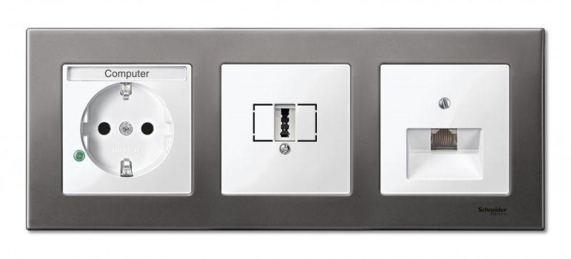  Накладка Merten для аудиорозетки бел. SchE MTN296019 фото в каталоге от BTSprom.by