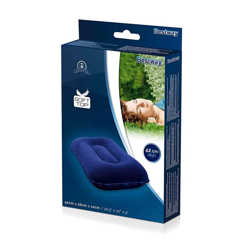  Подушка надувная флокированная 42х26х10см (67121) Bestway 6941607332689 фото в каталоге от BTSprom.by