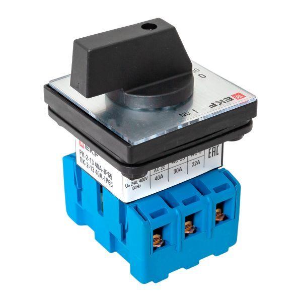  Переключатель кулачковый ПК-2-13 3п 40А "ВКЛ-ВЫКЛ" IP65 EKF pk-2-13-40-65 фото в каталоге от BTSprom.by