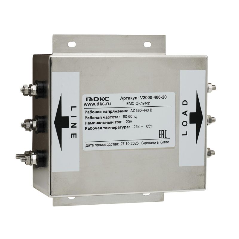 фильтр для преобразователей частоты 3-х фазный эмс dkc v2000-466-20 от BTSprom.by