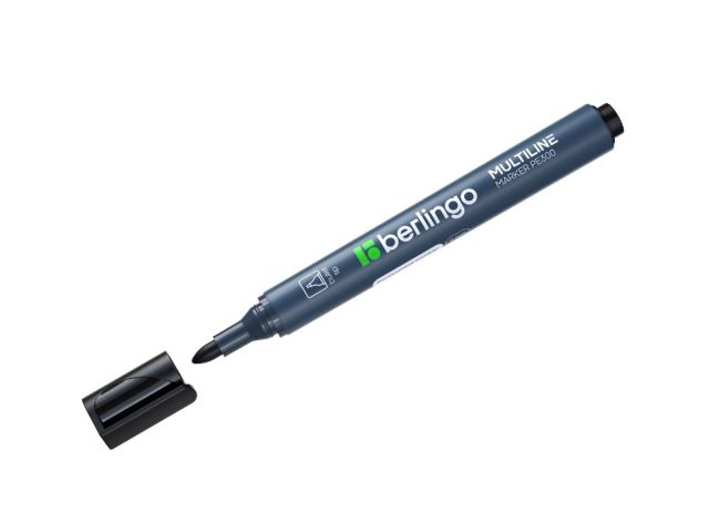 маркер промышл. перманентный черный berlingo multiline pe300 (толщина линии 3 мм. пулевидный. цвет: черный) bmc_16201 от BTSprom.by