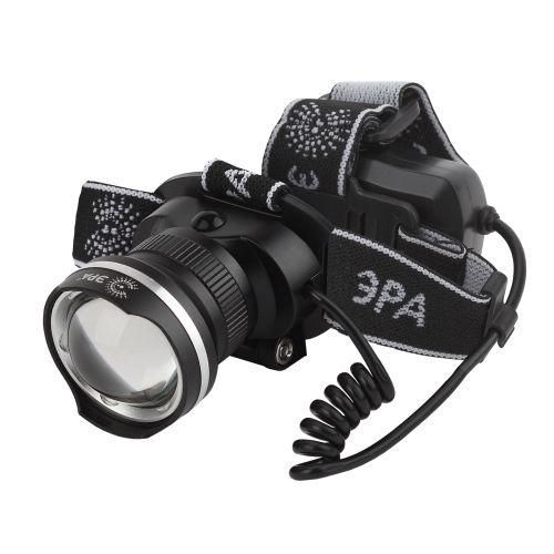 фонарь аккумуляторный налобный ga-806 cree 5вт регулир. фокус литиевый аккум. 2.5а.ч алюм. usb пластик. (кор.) эра б0039626 от BTSprom.by