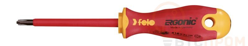 Отвертка диэлектрическая Felo Ergonic крестовая +/-H 1X80 Felo 41610290 фото в каталоге от BTSprom.by  Отвертка диэлектрическая Felo Ergonic крестовая +/-H 1X80 Felo 41610290 фото в каталоге от BTSprom.by