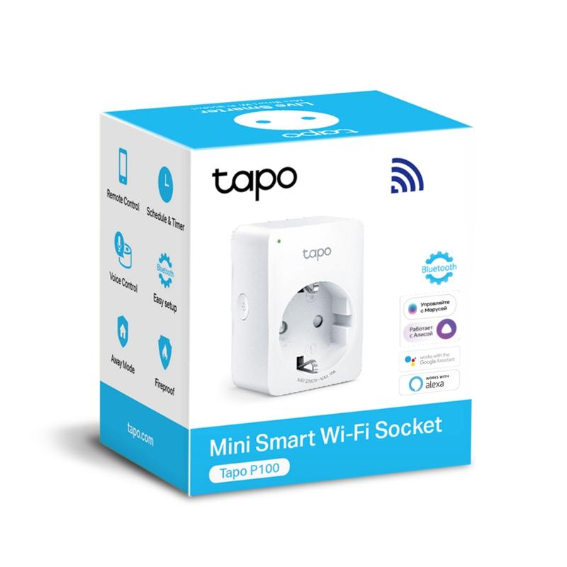 розетка умная tapo p100(1-pack) мини wi-fi tp-link 1750812 от BTSprom.by