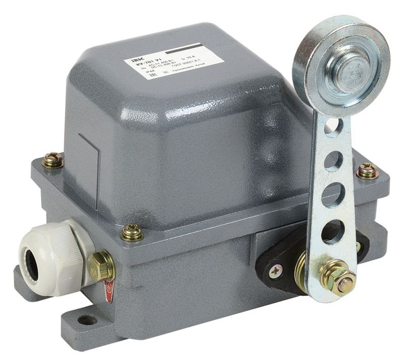 выключатель концевой ку-701 у1 рычаг с роликом 10а ip44 2 эл. цепи iek kv-1-701-1 от BTSprom.by