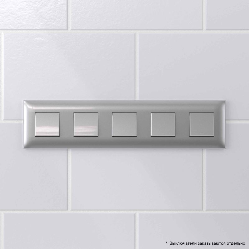  Рамка 5-м 10мод. Avanti "Закаленная сталь" DKC 4404900 фото в каталоге от BTSprom.by