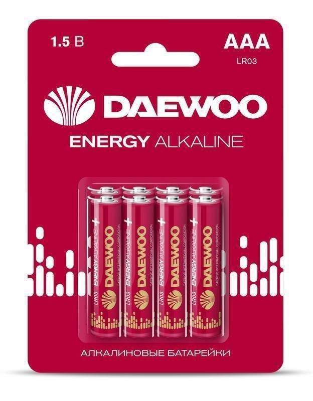 элемент питания алкалиновый aaa/lr03 1.5в energy alkaline 2021 bl-8 (уп.8шт) daewoo 5031111 от BTSprom.by