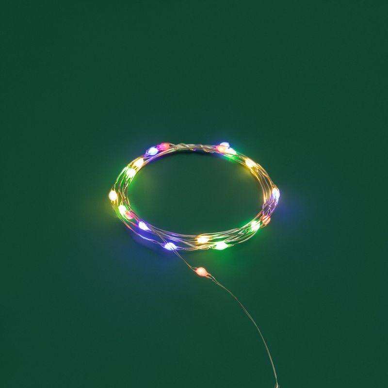  Гирлянда светодиодная "Роса" с крупными каплями 2м 20LED мультиколор 0.1Вт IP20 тонкий батарейный блок элементы питания 2хCR2032 (в компл.) Neon-Night 302-009 фото в каталоге от BTSprom.by