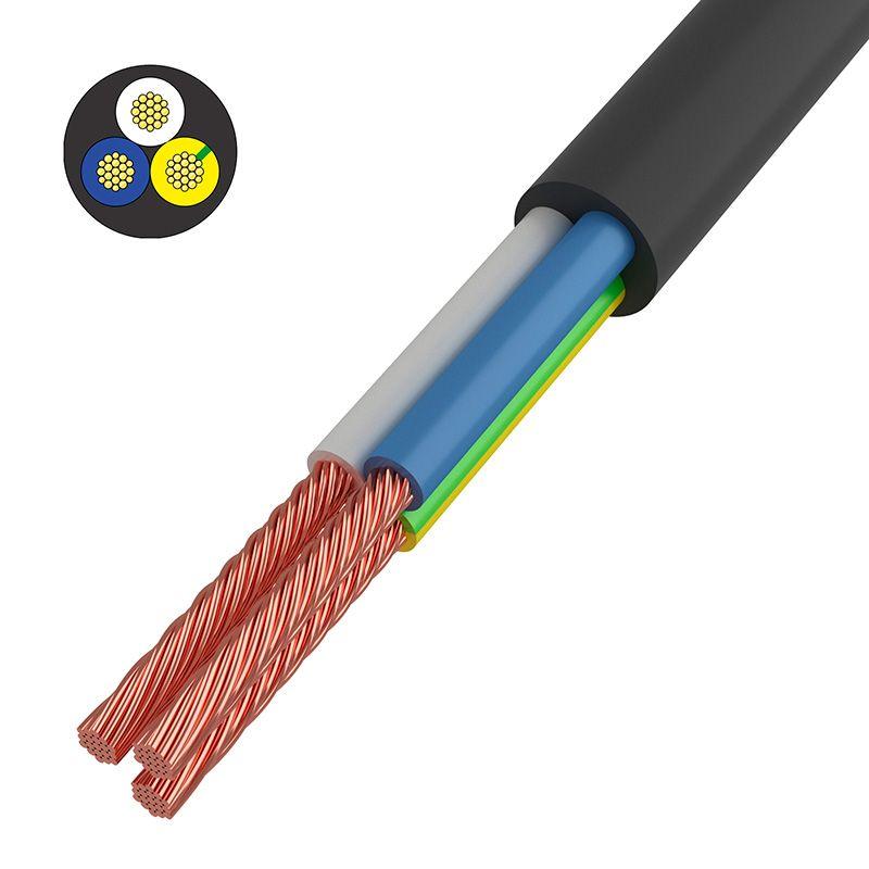 провод пвс 3x1.5 ч (уп.5м) rexant 01-8047-5 от BTSprom.by