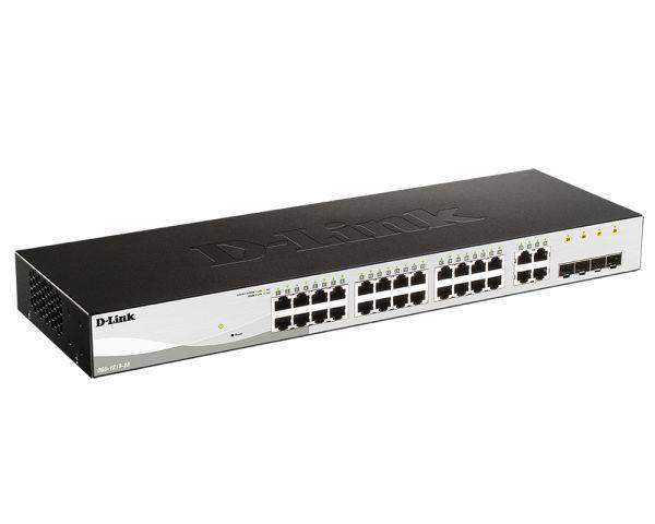 коммутатор настраиваемый dgs-1210-28/f3a websmart (24 порта 10/100/1000base-t и 4 комбо-порта 100/1000base-t/sfp) d-link 1868855 от BTSprom.by