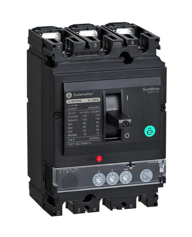 выключатель автоматический systemepact ccb250 150ка 3p3d s2.2 250а рычаг se spc250l25022l3df от BTSprom.by