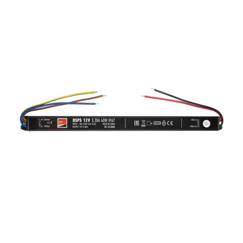 блок питания для светодиодной ленты 40вт 3.3а 12в ip67 bsps влагозащ. метал. jazzway 3329266a от BTSprom.by
