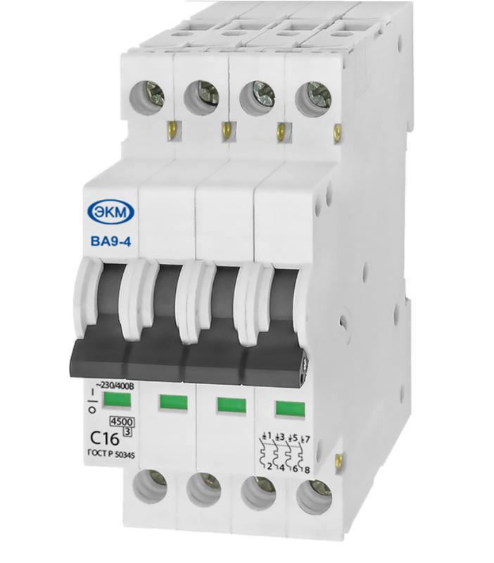 выключатель автоматический ва-9-4 c16 4.5ка ультратонкий корпус 36мм меандр a8302-19910819 от BTSprom.by