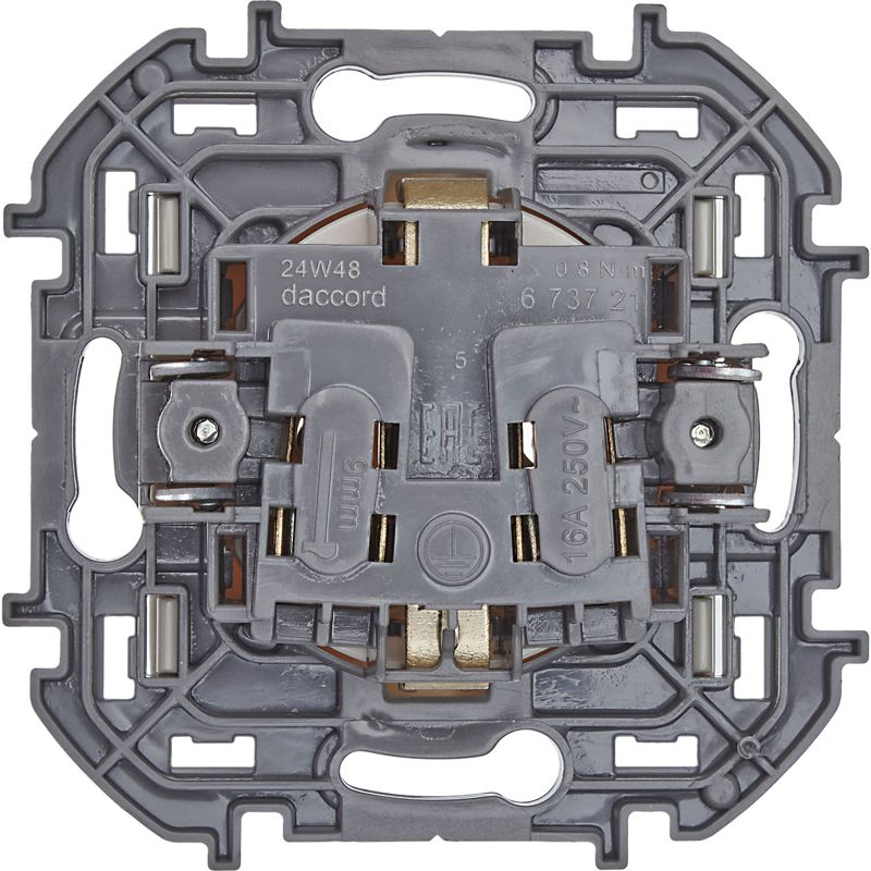  Розетка 1-м СП Inspiria 16А IP20 250В 2P+E немецк. стандарт механизм сл. кость IEK 673721 фото в каталоге от BTSprom.by