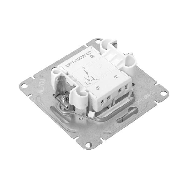  Выключатель 2-кл. СП Эпика механизм алюм. EKF UP1-SWA-20 фото в каталоге от BTSprom.by