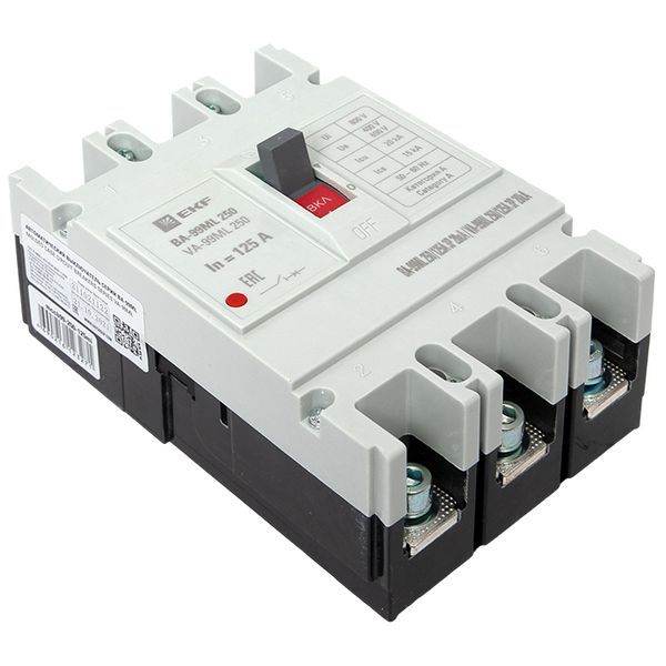  Выключатель автоматический 3п 250/160А 20кА ВА-99МL Basic EKF mccb99-250-160mi фото в каталоге от BTSprom.by