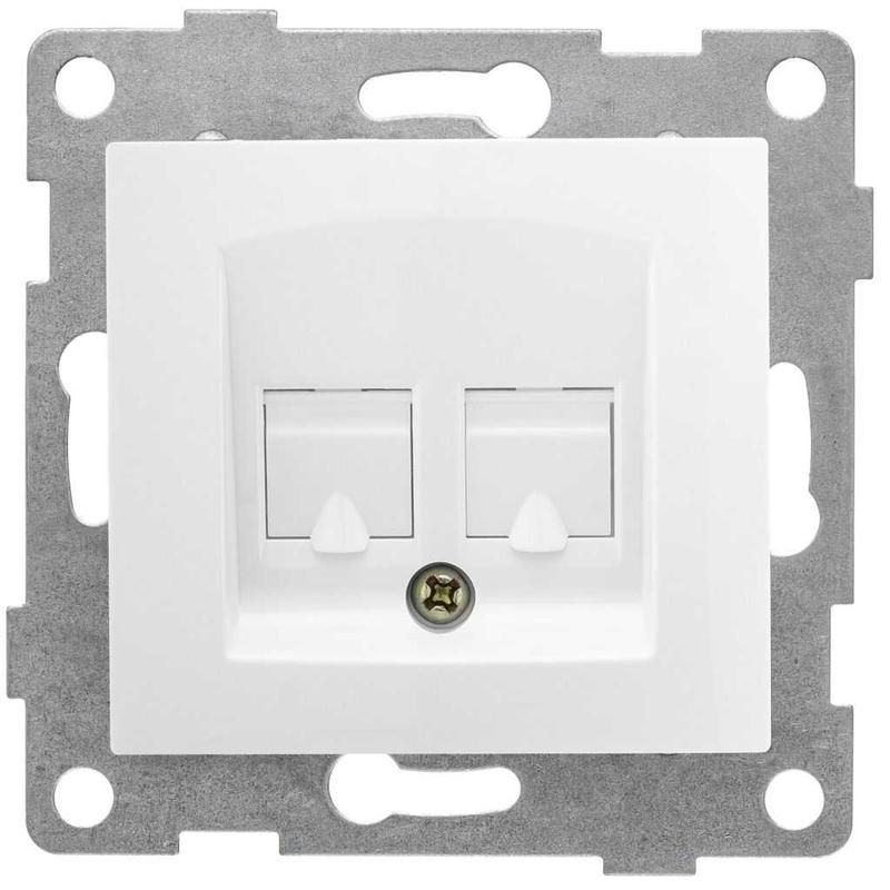 розетка компьютерная 2-м сп bravo rj45 механизм бел. матов. gusi с10к2-041 от BTSprom.by