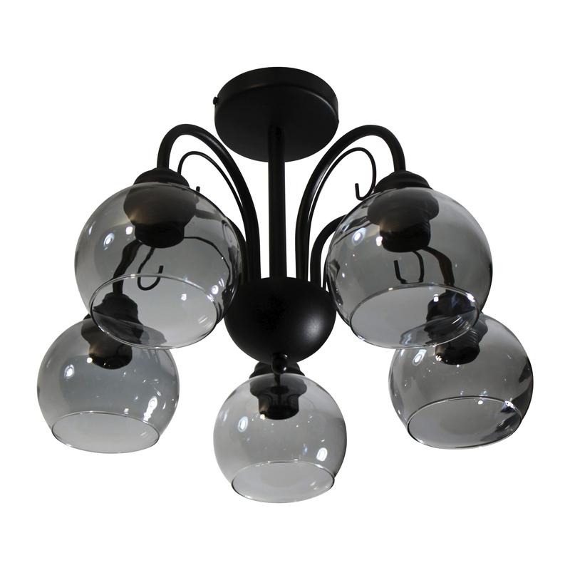 светильник "берта" 151 (плафон 06333) нсб 01-5х60-132 е27 иу черн. муар элетех 1005404645 от BTSprom.by