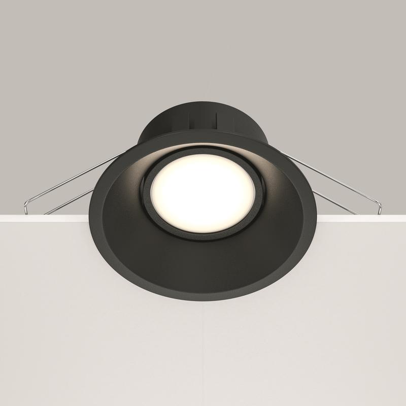  Светильник Dot GU10 10Вт IP20 встраив. черн. Maytoni DL028-2-01B фото в каталоге от BTSprom.by