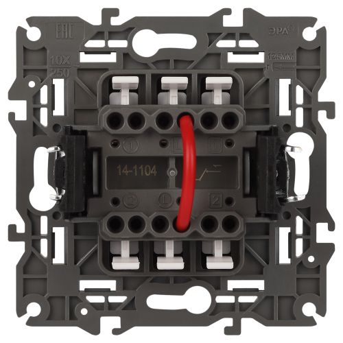  Выключатель 2-кл. Elegance 14-1104-16 250В 10АХ титан Эра Б0065803 фото в каталоге от BTSprom.by