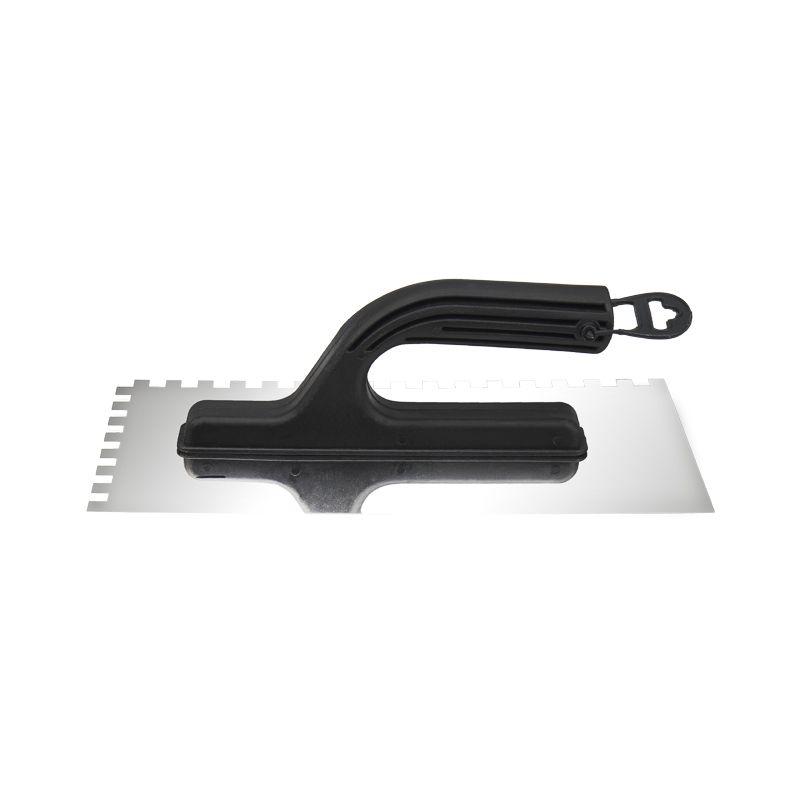  Гладилка нержавеющая 130х270мм зуб 8х8мм ручка пластик. Rexant 89-0254 фото в каталоге от BTSprom.by