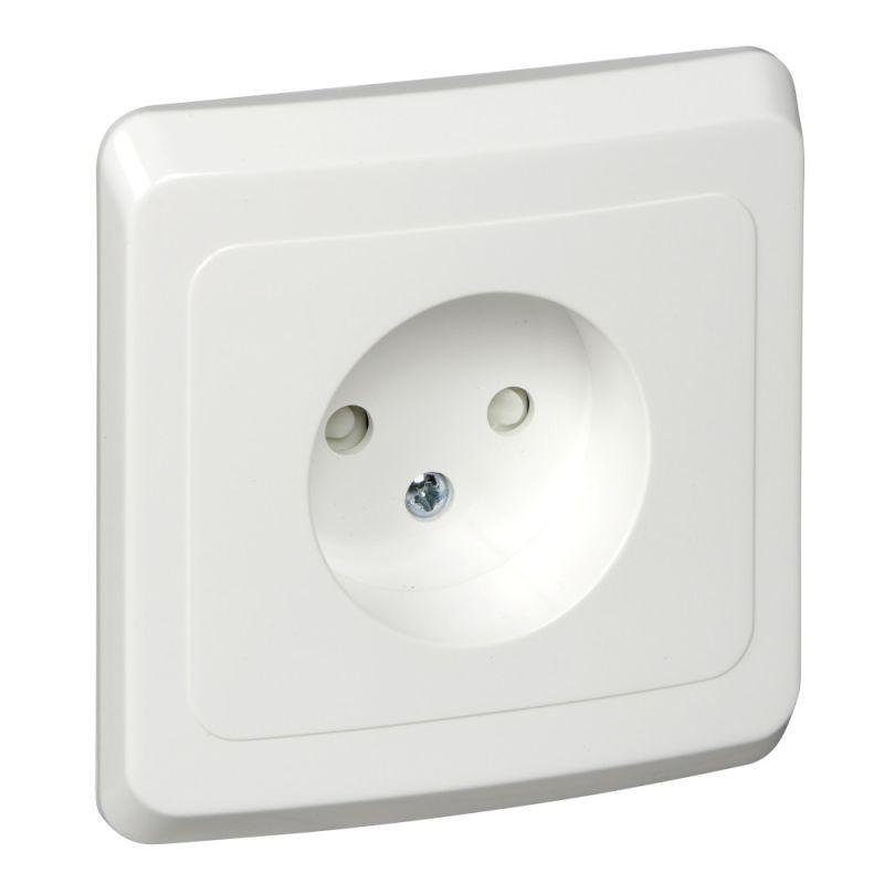 розетка 1-м сп этюд 16а ip20 250в без заземл. защ. шторки бел. se pc16-002b от BTSprom.by