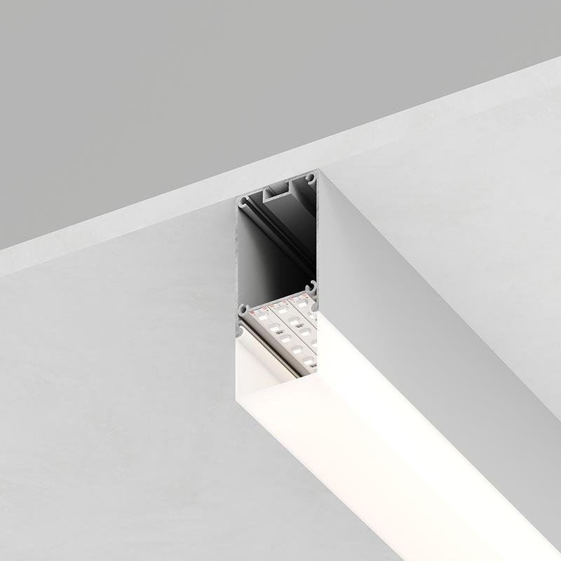 профиль алюминиевый cab266 накладной/подвесной 35х74 серебр. 2м (в компл 2 заглушки 4 крепежа) feron 10377 от BTSprom.by